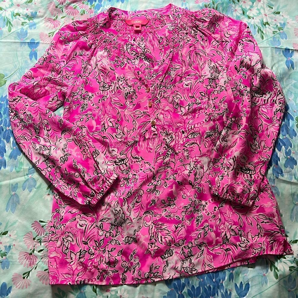 Lilly Pulitzer Elsa Top in ‘Plumeria Pink Purposefully Pink’